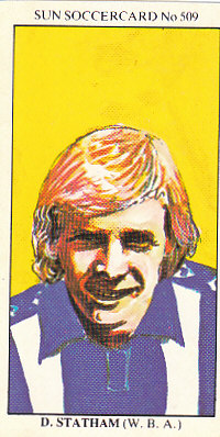 Derek Statham West Bromwich Albion 1978/79 the SUN Soccercards #509